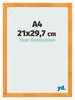 Bilderrahmen A4 - 21x29,7 cm - Orange - MDF - Pisa