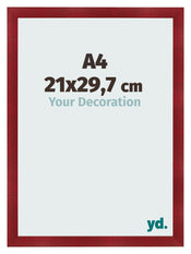 Bilderrahmen A4 - 21x29,7 cm - Weinrot Gewischt - MDF - Pisa