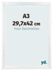 Bilderrahmen A3 - 29,7x42 cm - Weiß Hochglanz - MDF - Pisa