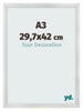 Bilderrahmen A3 - 29,7x42 cm - Silber Matt - MDF - Pisa