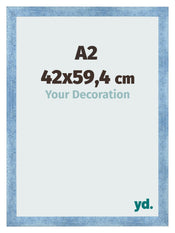 Bilderrahmen A2 - 42x59,4 cm - Hellblau Gewischt - MDF - Pisa