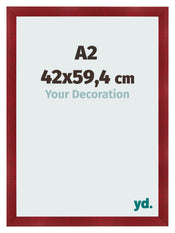 Bilderrahmen A2 - 42x59,4 cm - Weinrot Gewischt - MDF - Pisa