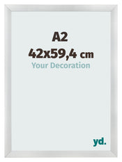 Bilderrahmen A2 - 42x59,4 cm - Silber Matt - MDF - Pisa