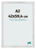 Bilderrahmen A2 - 42x59,4 cm - Silber Matt - MDF - Pisa