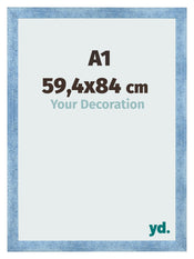 Bilderrahmen A1 - 59,4x84 cm - Hellblau Gewischt - MDF - Pisa