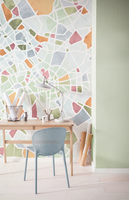 Fototapete City Map 150x250cm Komar FLX3 063 Interieur | Yourdecoration.at