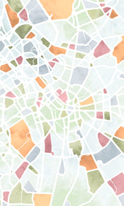 Fototapete City Map 150x250cm Komar FLX3 063 | Yourdecoration.at
