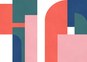 Fototapete Geometric Colours 350x250cm FLX7 032 | Yourdecoration.at