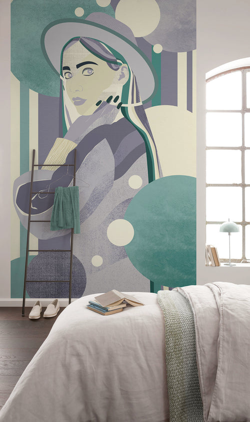Fototapete Woman Hat Color 150x250cm Komar FLX3 062 Interieur | Yourdecoration.at