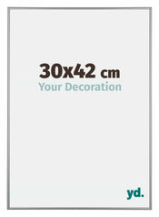 Kent Aluminium Bilderrahmen 30x42cm Platin Vorne Messe | Yourdecoration.at