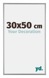 Kent Aluminium Bilderrahmen 30x50cm Platin Vorne Messe | Yourdecoration.at