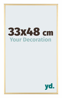 Kent Aluminium Bilderrahmen 33x48cm Gold Vorne Messe | Yourdecoration.at