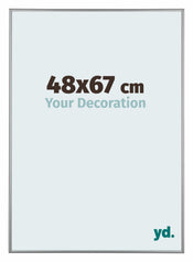 Kent Aluminium Bilderrahmen 48x67cm Platin Vorne Messe | Yourdecoration.at