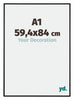 Kent Aluminium Bilderrahmen 59 4x84cm A1 Schwarz Matt Vorne Messe | Yourdecoration.at
