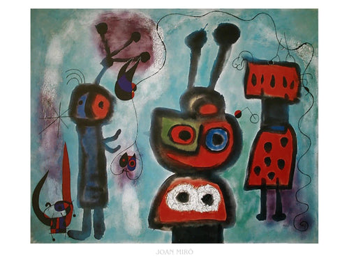 Kunstdruck Joan Miro L oiseau au regard calme 80x60cm JM 271 PGM | Yourdecoration.at