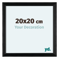 Lincoln Holz Bilderrahmen 20x20cm Schwarz Vorne Messe | Yourdecoration.at