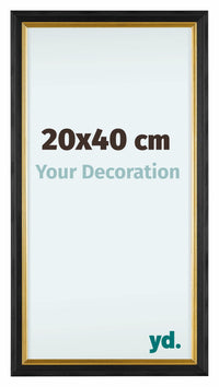 Lincoln Holz Bilderrahmen 20x40cm Schwarz Gold Vorne Messe | Yourdecoration.at