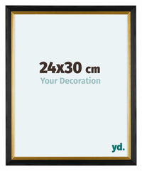 Lincoln Holz Bilderrahmen 24x30cm Schwarz Gold Vorne Messe | Yourdecoration.at
