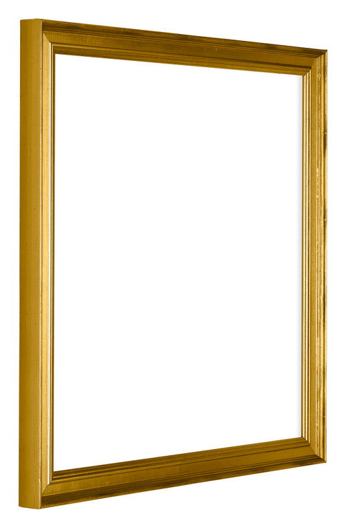 Lincoln Holz Bilderrahmen 25x25cm Gold Vorne Schrag | Yourdecoration.at