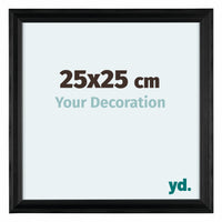 Lincoln Holz Bilderrahmen 25x25cm Schwarz Vorne Messe | Yourdecoration.at
