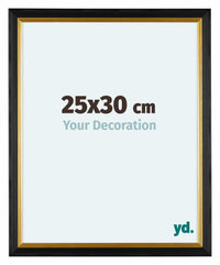 Lincoln Holz Bilderrahmen 25x30cm Schwarz Gold Vorne Messe | Yourdecoration.at