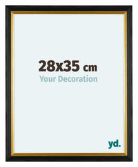 Lincoln Holz Bilderrahmen 28x35cm Schwarz Gold Vorne Messe | Yourdecoration.at