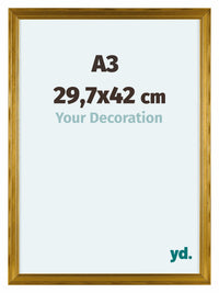 Lincoln Holz Bilderrahmen 29 7x42cm A3 Gold Vorne Messe | Yourdecoration.at
