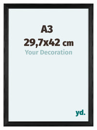 Lincoln Holz Bilderrahmen 29 7x42cm A3 Schwarz Vorne Messe | Yourdecoration.at
