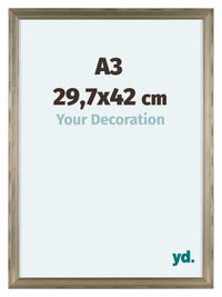Lincoln Holz Bilderrahmen 29 7x42cm A3 Silber Vorne Messe | Yourdecoration.at