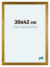 Lincoln Holz Bilderrahmen 30x42cm Gold Vorne Messe | Yourdecoration.at
