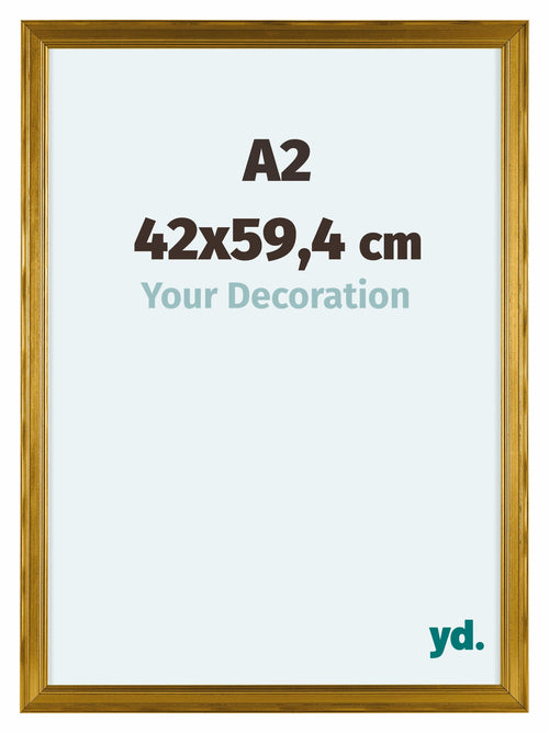 Lincoln Holz Bilderrahmen 42x59 4cm A2 Gold Vorne Messe | Yourdecoration.at