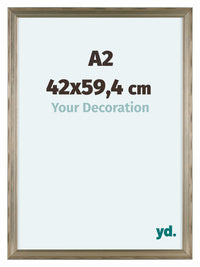 Lincoln Holz Bilderrahmen 42x59 4cm A2 Silber Vorne Messe | Yourdecoration.at