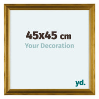 Lincoln Holz Bilderrahmen 45x45cm Gold Vorne Messe | Yourdecoration.at