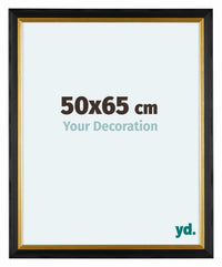 Lincoln Holz Bilderrahmen 50x65cm Schwarz Gold Vorne Messe | Yourdecoration.at