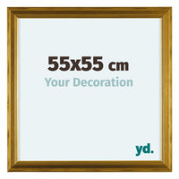 Lincoln Holz Bilderrahmen 55x55cm Gold Vorne Messe | Yourdecoration.at