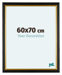 Lincoln Holz Bilderrahmen 60x70cm Schwarz Gold Vorne Messe | Yourdecoration.at