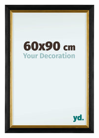 Lincoln Holz Bilderrahmen 60x90cm Schwarz Gold Vorne Messe | Yourdecoration.at