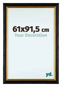 Lincoln Holz Bilderrahmen 61x91 5cm Schwarz Gold Vorne Messe | Yourdecoration.at