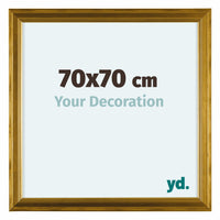 Lincoln Holz Bilderrahmen 70x70cm Gold Vorne Messe | Yourdecoration.at