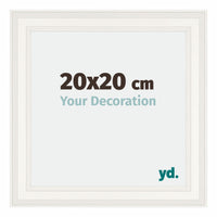 London Holz Bilderrahmen 20x20cm Weiss Vorne Messe | Yourdecoration.at