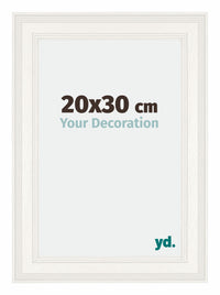 London Holz Bilderrahmen 20x30cm Weiss Vorne Messe | Yourdecoration.at