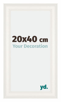 London Holz Bilderrahmen 20x40cm Weiss Vorne Messe | Yourdecoration.at