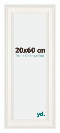 London Holz Bilderrahmen 20x60cm Weiss Vorne Messe | Yourdecoration.at