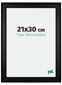 London Holz Bilderrahmen 21x30cm Schwarz Vorne Messe | Yourdecoration.at