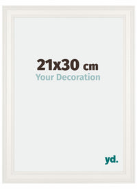 London Holz Bilderrahmen 21x30cm Weiss Vorne Messe | Yourdecoration.at