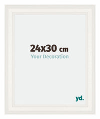 London Holz Bilderrahmen 24x30cm Weiss Vorne Messe | Yourdecoration.at