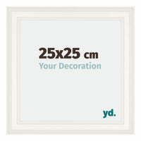 London Holz Bilderrahmen 25x25cm Weiss Vorne Messe | Yourdecoration.at