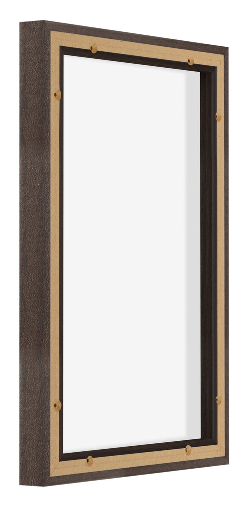 Lyon MDF Schattenfugenrahmen 2 3 Eiche Dunkel Ruckseite Schrag | Yourdecoration.at