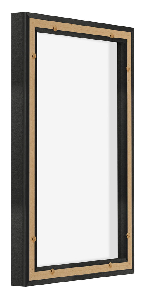 Lyon MDF Schattenfugenrahmen 2 3 Schwarz Matt Ruckseite Schrag | Yourdecoration.at