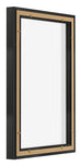 Lyon MDF Schattenfugenrahmen 2 3 Schwarz Matt Ruckseite Schrag | Yourdecoration.at